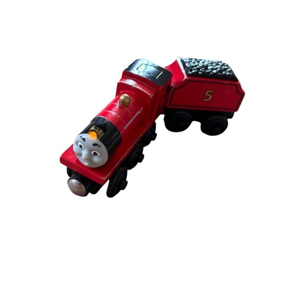 Thomas & Friends Wooden Railroad James Lights The Way & James Tender *Works* - Picture 1 of 9